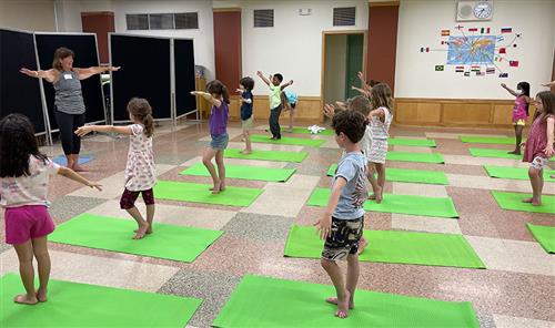 Students Doing Yoga
