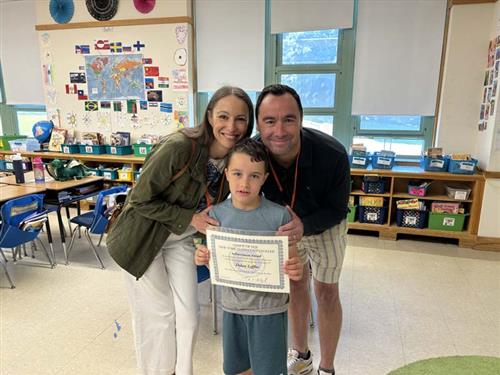 Third Grader Earns Academic Achievement Award