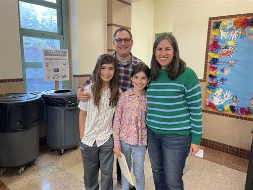 Students with their family