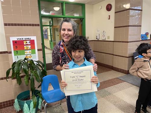 Students with their family