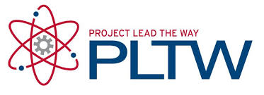 Project Lead the Way symbol of an atom 